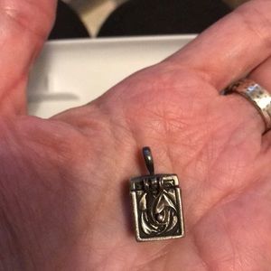 Sterling silver pill box charm or pendant